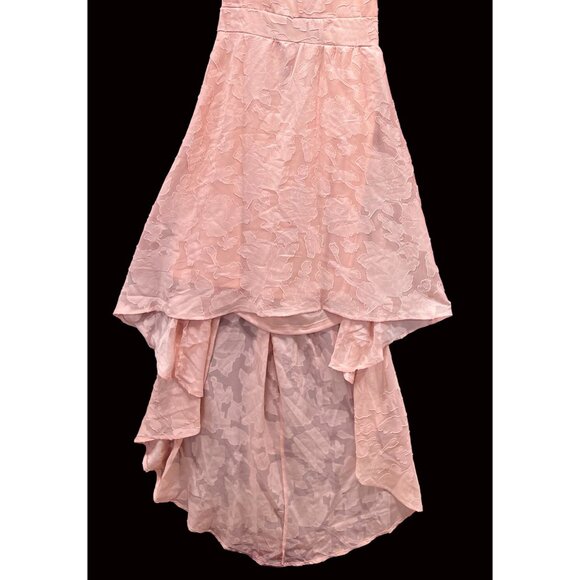 Rue 21 - Women's Summer Sleeveless High Low Hem Ruffle Floral Dress - Pink - 1X - Picture 14 of 16